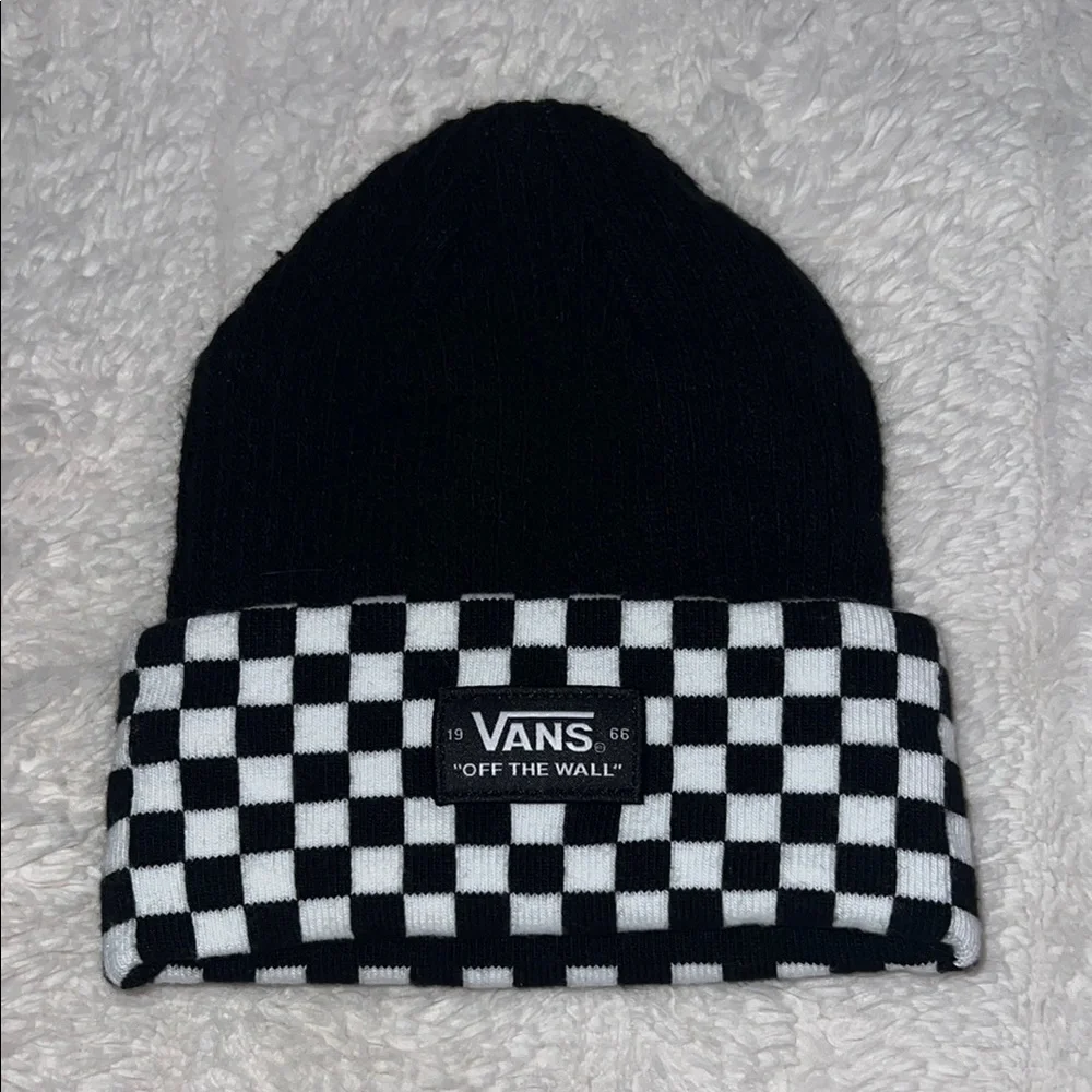 Vans Black & White Checkerboard Beanie - Vans